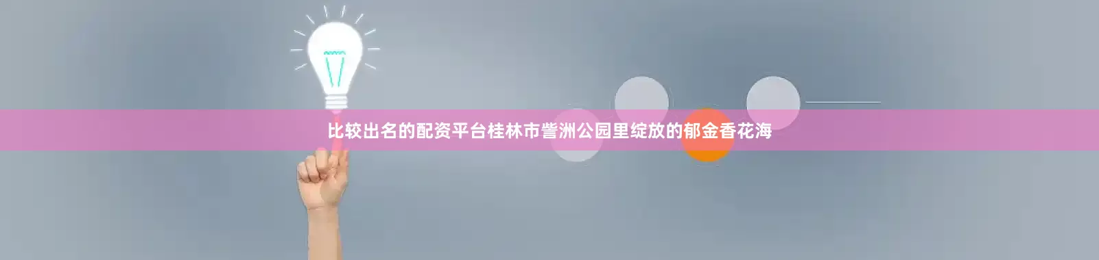 比较出名的配资平台桂林市訾洲公园里绽放的郁金香花海